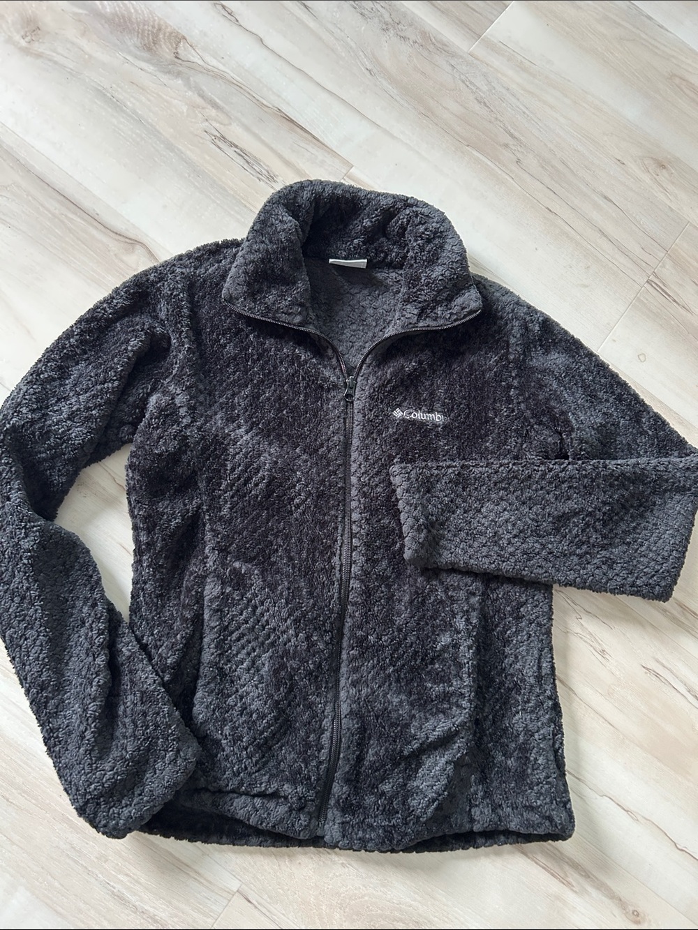 Columbia Women's Charcoal Plush Teddy Fleece Jacket - Full Zip